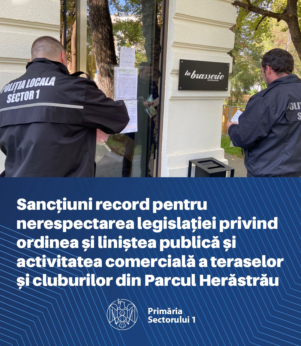 40 de sancțiuni în cuantum de 34.000 lei pentru depășirea limitelor de zgomot în  Parcul Herăstrău. Clotilde Armand: “Le transmit un singur mesaj: Respectați legea!”